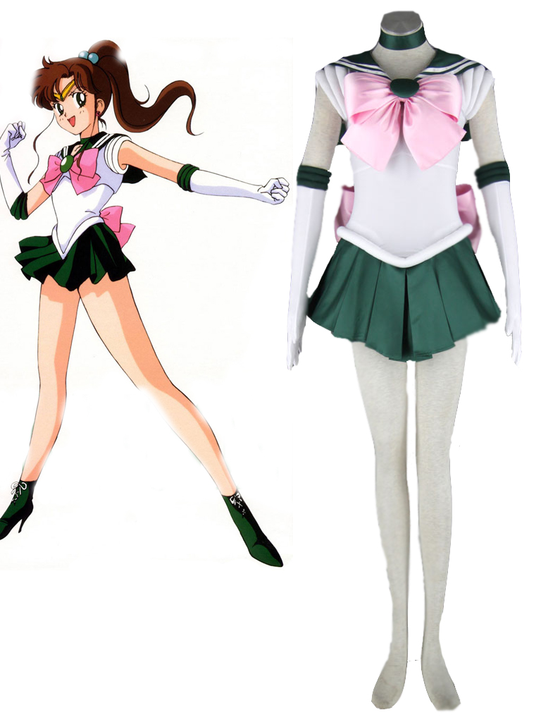 Sailor Moon Sailor Jupiter Kino Makoto Fighting Uniform Cosplay Costume
